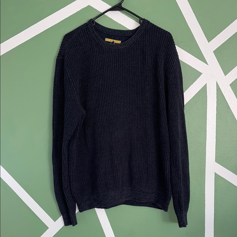 Prince‎ & Fox Blue Crewneck Sweater Classic Style